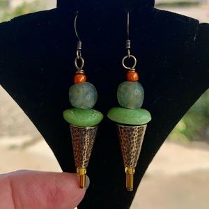 Pistachio Cone Earrings